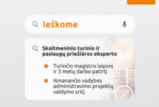 Kviečiame prisijungti ekspertą, kuris koordinuos naują ir visoje ES reikšmingą skaitmeninių paslaugų sritį